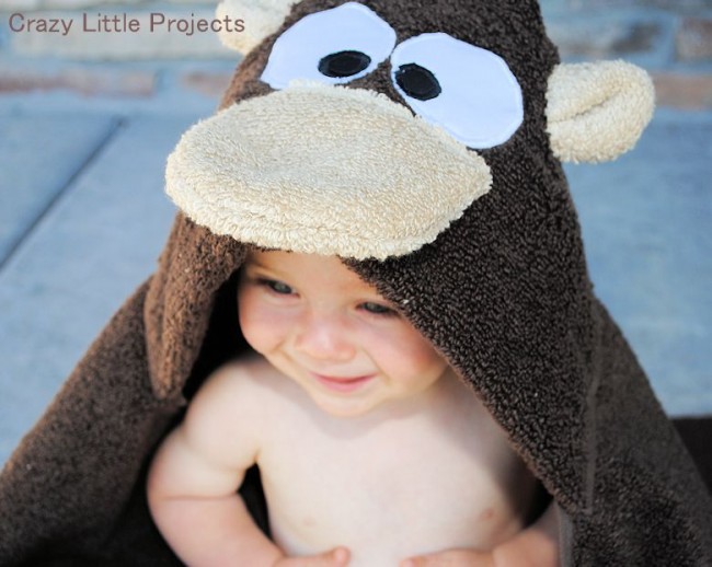 Monkey baby towel
