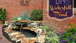 Diy garden waterfall and pond