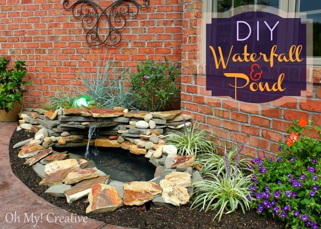 DIY BACKYARD POND & LANDSCAPE WATER FEATURE - Oh My Creative