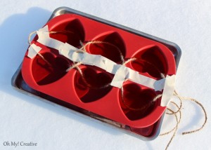 Frosty Valentine's Day Heart Garland