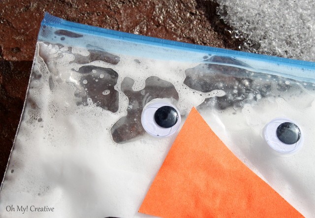 Shaving Cream Snowman Kids Craft