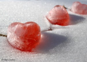 Ice Valentine's Day Heart Garland