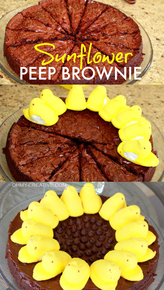 Sunflower Peeps Brownies | OHMY-CREATIVE.COM.png
