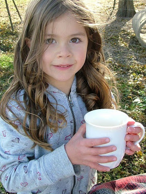 girl drinking hot chocolate