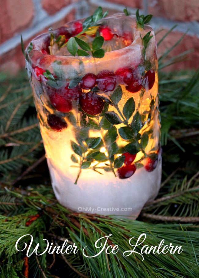 DIY Holiday Ice Lanterns