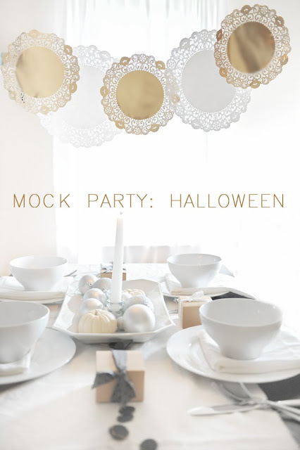 Modern Neutral Halloween Party and Tablescape