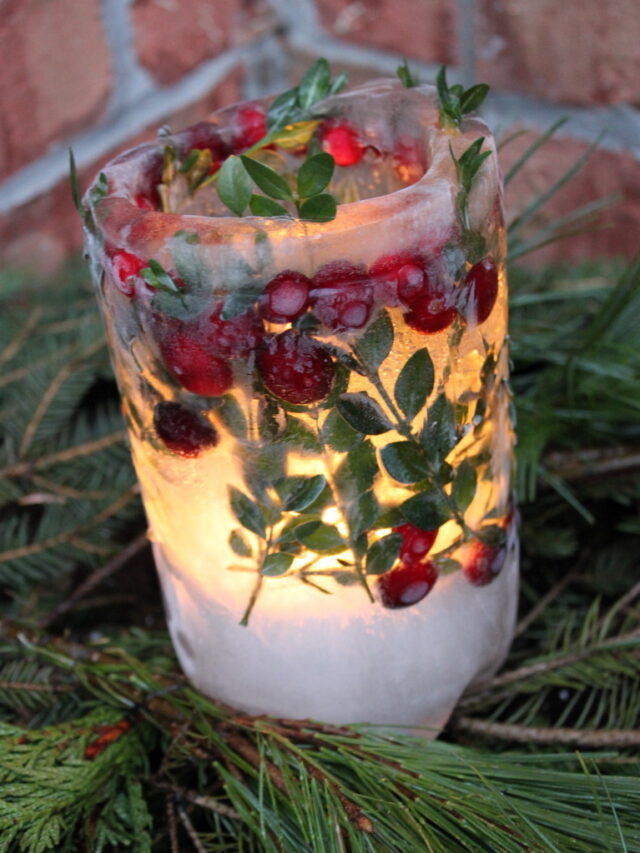 DIY Holiday Ice Lanterns