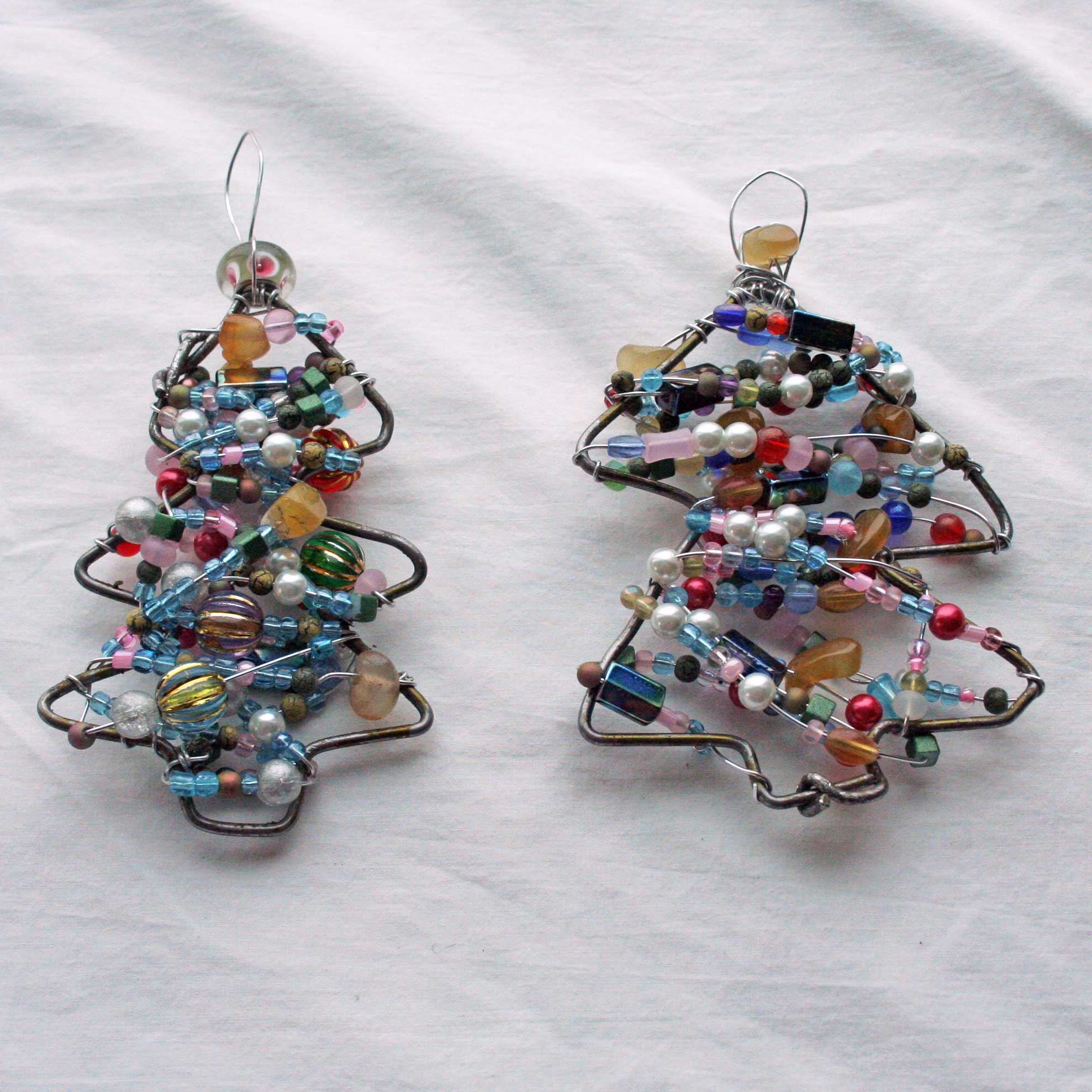 Wire & Bead Wrapped Ornaments