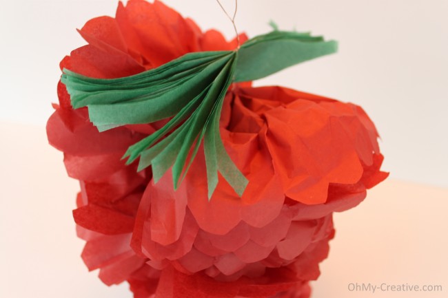 Make a Chili Pepper Party Pom decoration for Cinco De May or a Mexican Fiesta - Oh My! Creative