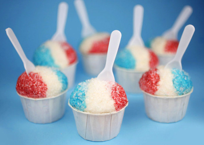 Red White And Blue Snow Cones