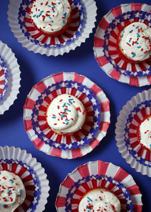 Red White And Blue Cupcakes