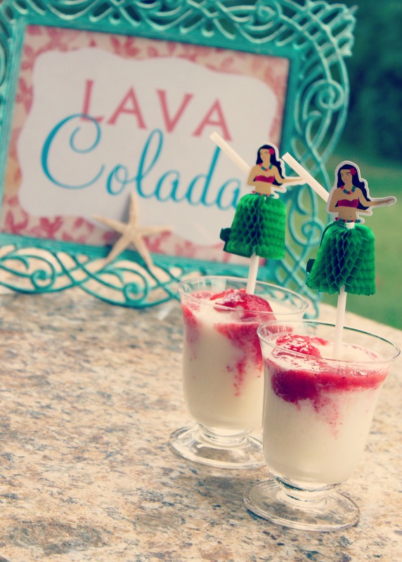 This Lava Colada Luau Party Drink is a tasty and festive summer drink. Also know as the Lava Flow that is popular in Hawaii | OHMY-CREATIVE.COM