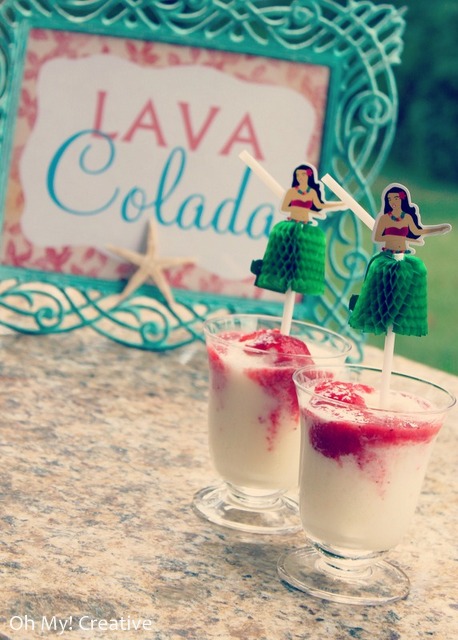 luau drink lava colada | OHMY-CREATIVE.COM