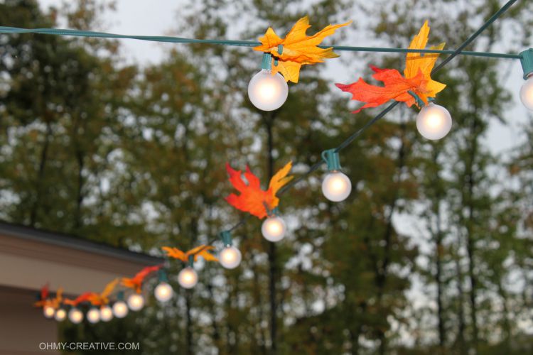 Easy DIY Autumn Leaf Lights