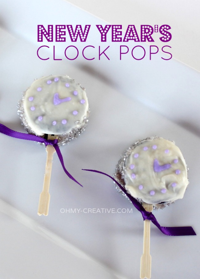 Oreo Clock Pops For New Year’s Eve