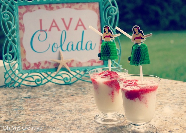 Lava-colada-drink perfect for a luau party