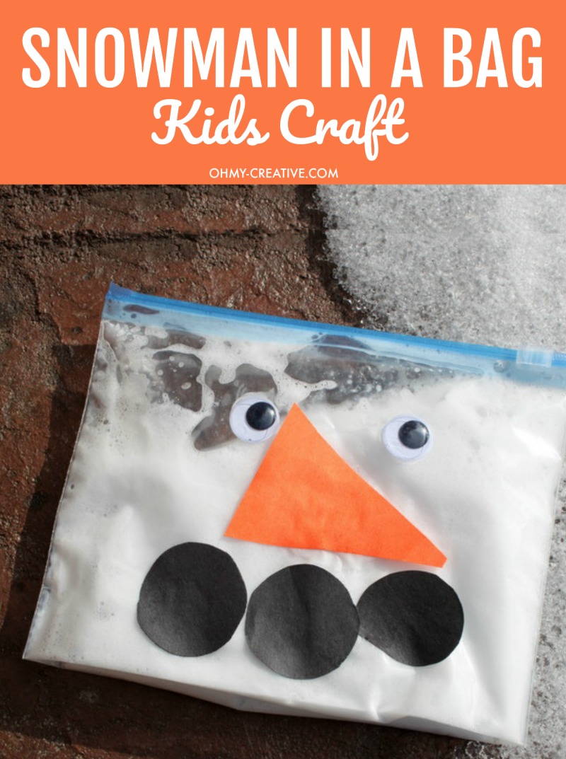 Snowman In A Bag Craft for kids winter crafts for kids