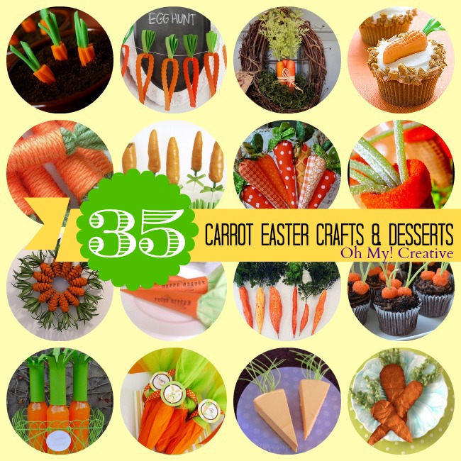 35 Carrot Easter Crafts & Desserts - OhMy-Creative.com
