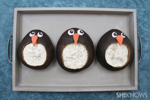 Penguin Shaped Bread Bowl