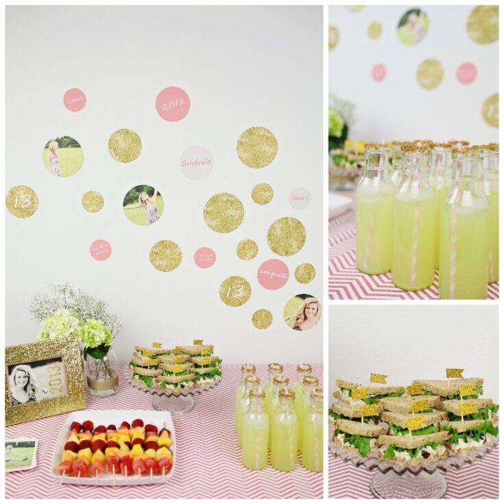 Glam Gold Girl Graduation Party Theme