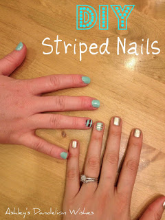 Spring Striped Finger Nails