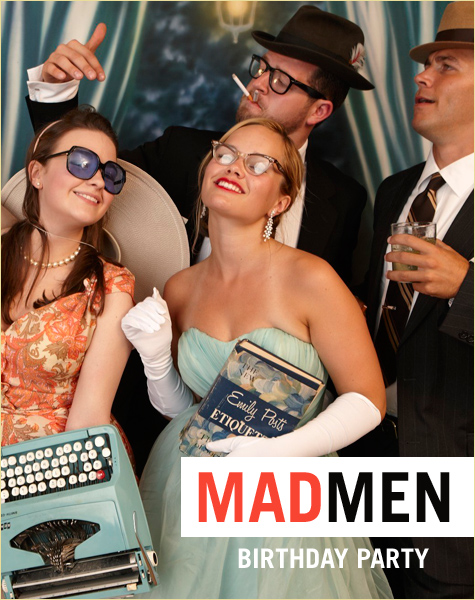 Mad Men Inspired Milestone Birthday Party 30th, 40th, 50th, 60th Birthdays