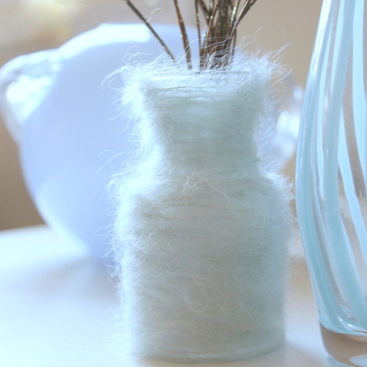 Mohair Wrapped Vase