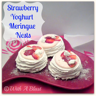 Strawberry Yoghurt Meringue Nests