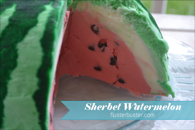 Sherbet Watermelon ice cream dessert