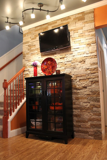 How to add a stone wall to familyroom