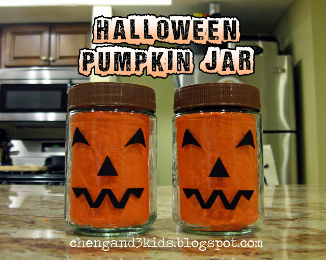 Halloween Pumpkin Jar craft