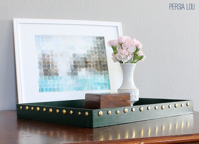 DIY Studded Lacquer Tray - Oh My! Creative