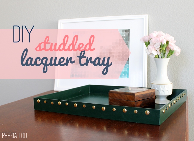 DIY Studded Lacquer Tray