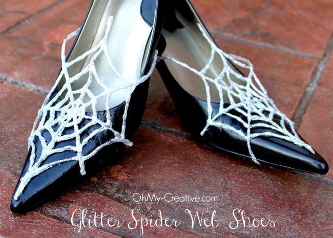 Glitter Spider Web Halloween Shoes 7 - OhMy-Creative.com