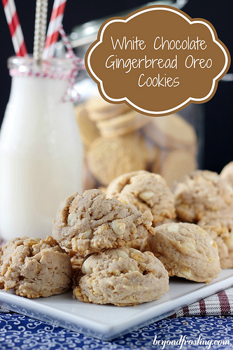White Chocolate Gingerbread Oreo Cookies