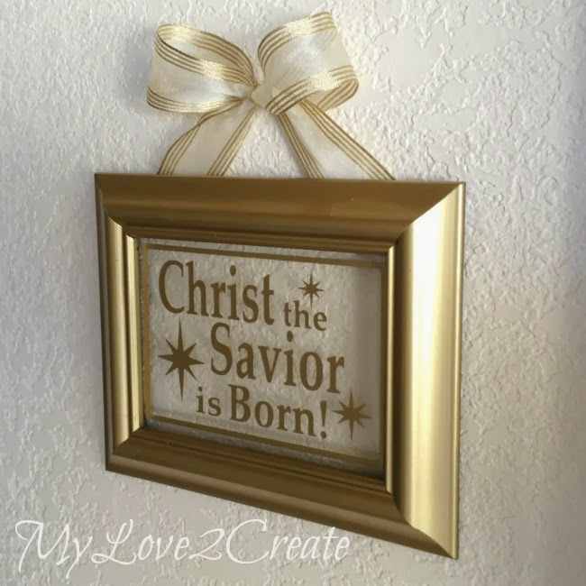 Gold Painted Christmas Frame - MyLove2Create