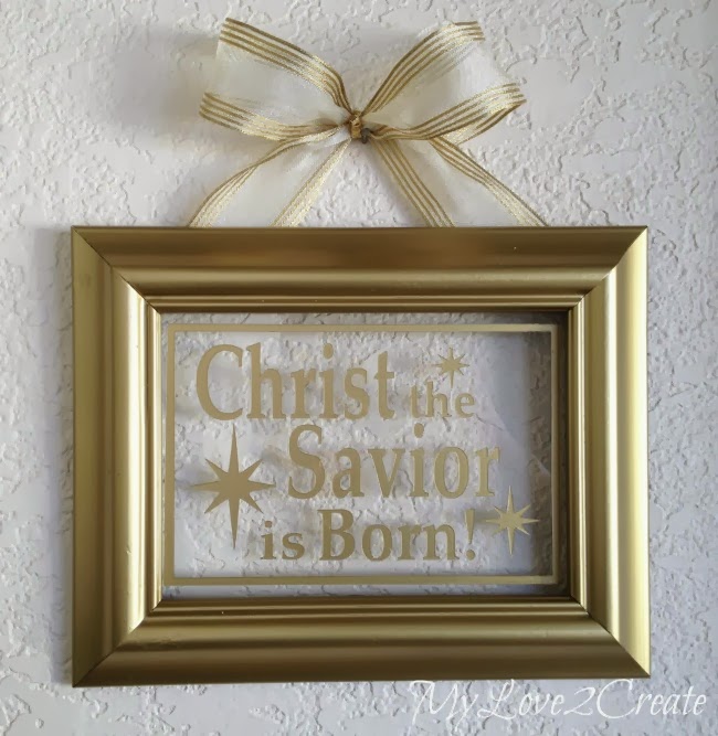Gold Painted Christmas Frame - MyLove2Create