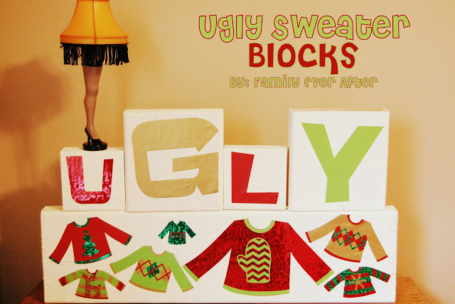 Ugly Sweater Wood Blocks
