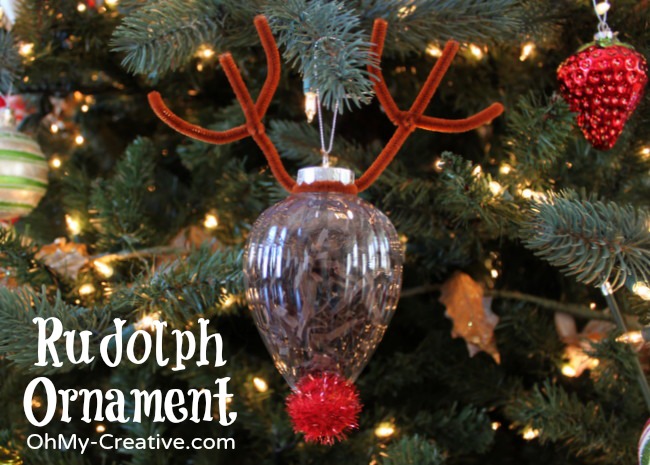 Rudolph Ornament Kids Craft | OhMy-Creative.com