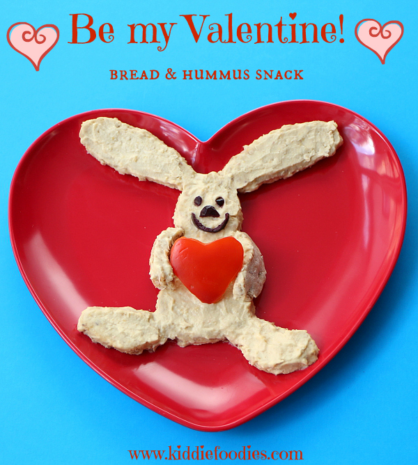 Be-my-Valentine-rabbit-with-a-hear-healthy-snack-for-kids-bread-and-hummus