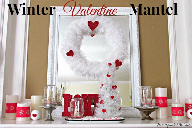 Valentine's Day Mantel 