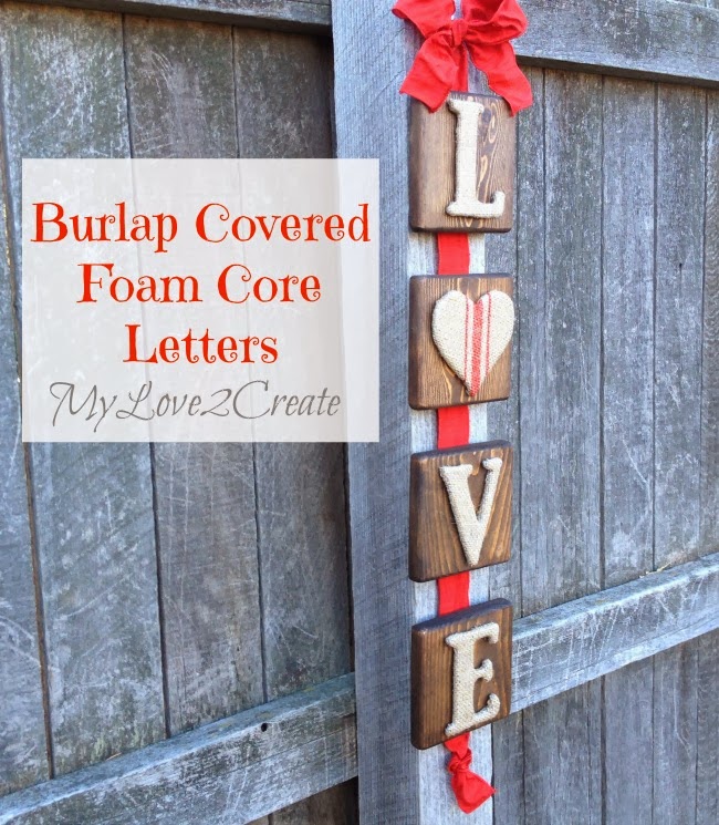 Love Valentine's Day Burlap Sign - MyLove2Create