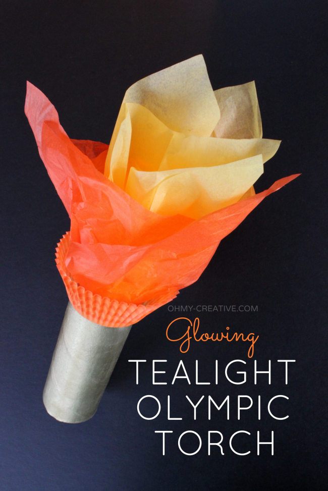 Glowing TeaLight Olympic Torch Craft | OHMY-CREATIVE.COM