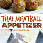 This Thai Meatball Appetizer is delicious Crock Pot dish perfect for any occasion! Great when hosting parties or to take on the go, this dish will deliver! | OHMY-CREATIVE.COM