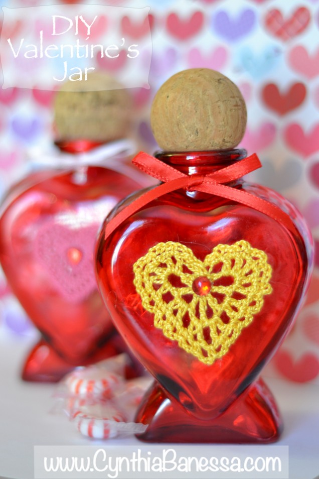 Valentine-Jar-Yellow-Crochet-Heart-