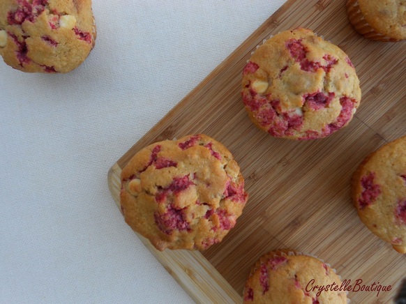 Recipe for Raspberry Nut Muffins with White Chocolate Chips