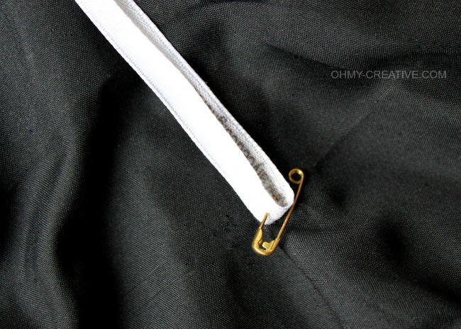 An easy Clothing Strap Hack, without cutting them off, so they can be used to hang the garment later! | OHMY-CREATIVE.COM | clothing hanger strap | formalwear | Prom | Wedding