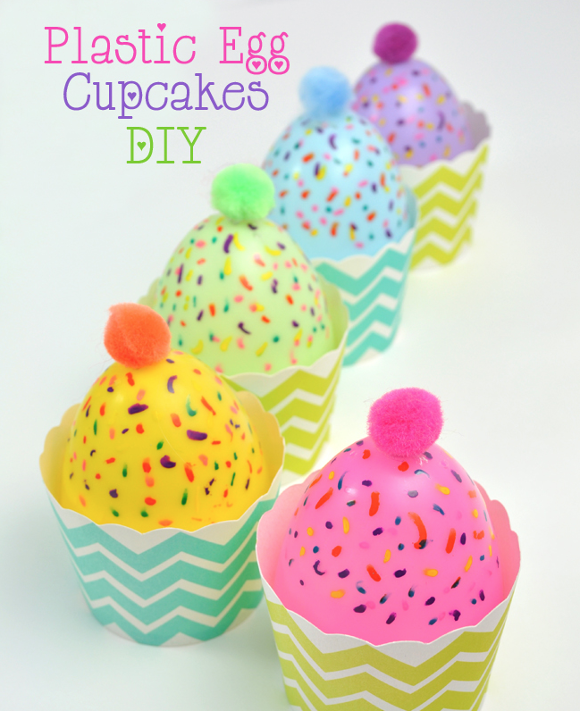 DIY Plastic Egg Cupcakes