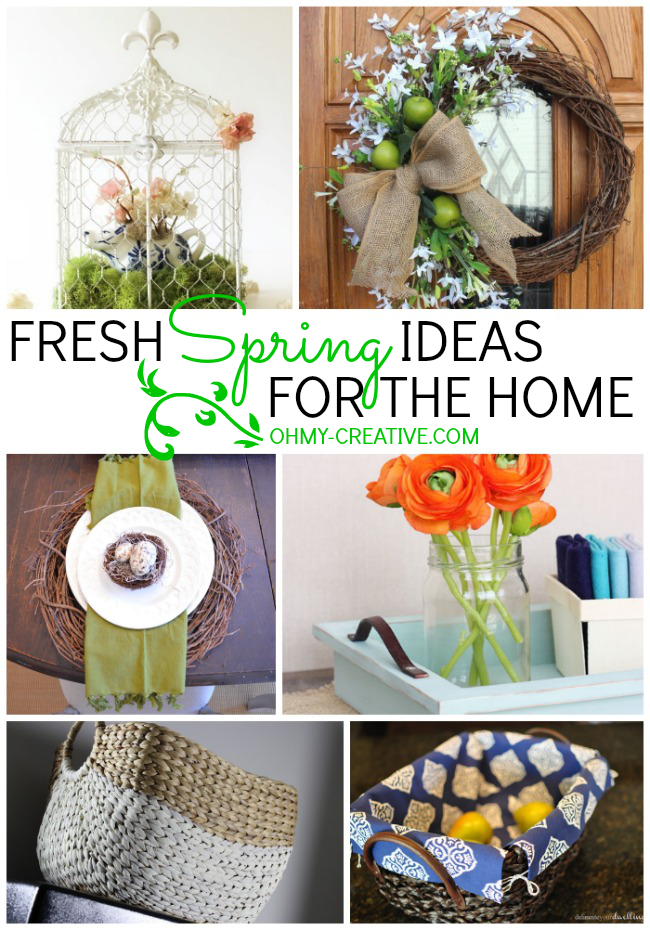 Fresh Spring Ideas For The Home  |  OHMY-CREATIVE.COM  #SpringDecor