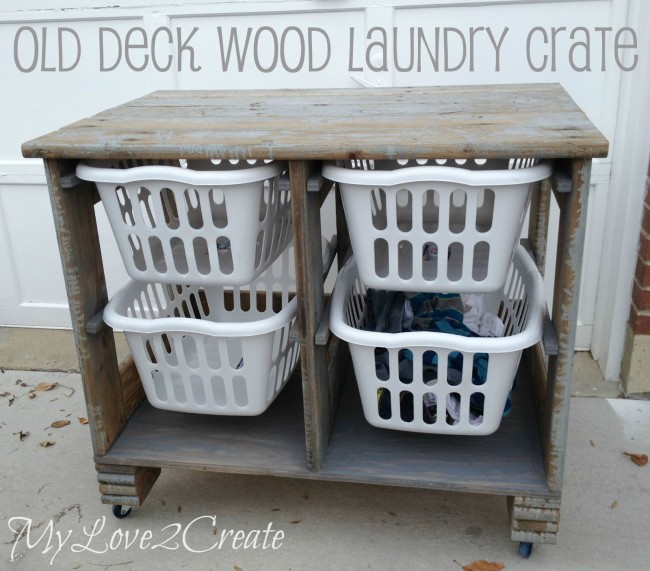 Old Deck Wood Laundry Crate  |  MyLove2Create